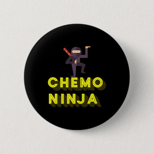 Chemo Ninja Kinder kankerbewustzijnsmaand Ronde Button 5,7 Cm