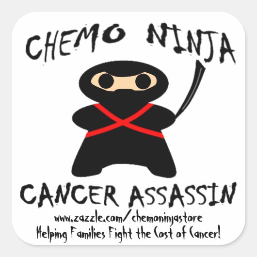Chemo Ninja Stickers! Vierkante Sticker (Voorkant)