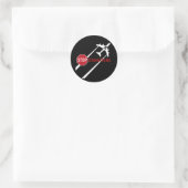 Chemtrail Vlak persistente Contrails Botten schede Ronde Sticker (Tas)