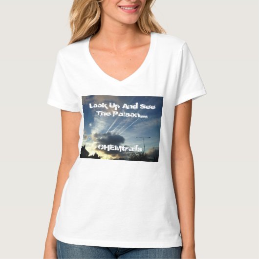 CHEMtrails stoppen T-shirt (Voorkant)