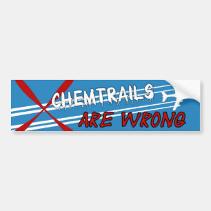 Chemtrails zijn verkeerd bumpersticker