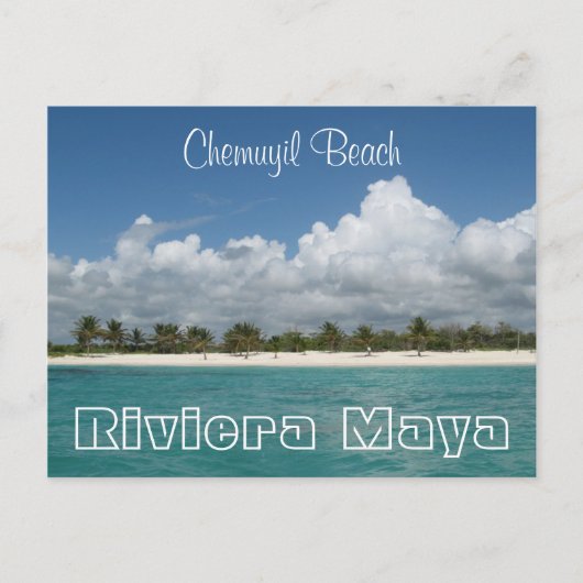 Chemuyil Beach Briefkaart (Voorkant)