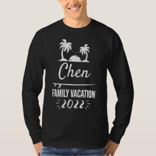 Chen Familie Vakantie Tropische Groepsreis Strand T-shirt