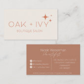 Chêne + Carte de visite ivoire (Devant / Derrière)