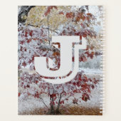 Chêne couvert de neige, paysage d'automne / hiver (Dos)