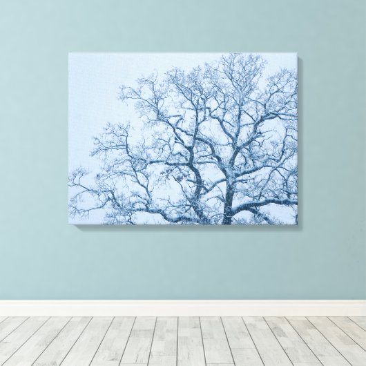 Chêne dans la neige Impression sur toile (Insitu (Plancher de Bois))