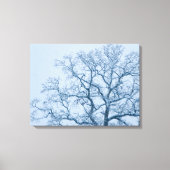 Chêne dans la neige Impression sur toile (Recto)