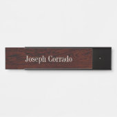 Chêne foncé Look Hanging Mur plaque signalétique (Devant)