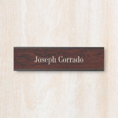 Chêne foncé Look Hanging Mur plaque signalétique (Devant)