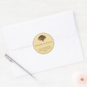 Chêne marron jaune cercle étiquette de adresse per (Enveloppe)