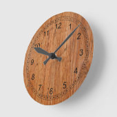 Chêne naturel Bois rond Moyenne Horloge (Angle)
