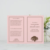 Chêne rose éternel brun programme de mariage simpl (Debout devant)