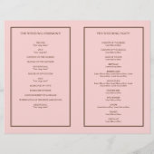 Chêne rose éternel brun programme de mariage simpl (Dos)