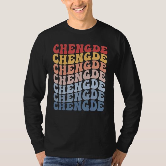 Chengde City Groovy Retro T-shirt (Voorkant)
