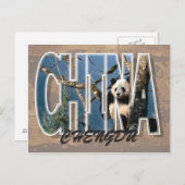 Chengdu, China Briefkaart (Voorkant / Achterkant)