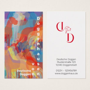 Chenil pour Grand Danois Rouge Fantaisie