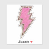 Chenille bliksemschicht sticker (Vel)