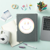 Chenille Smile gezicht Sticker (iPad Cover)