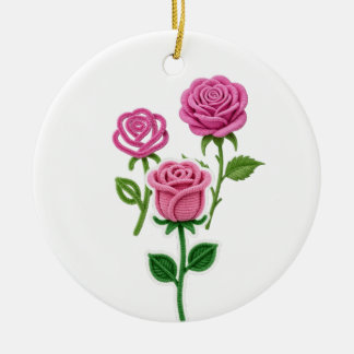 Chenillebloem Keramisch Ornament