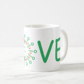 chenilles mignonnes AIMER tasse de café (Devant droit)