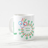 chenilles mignonnes AIMER tasse de café (Devant gauche)