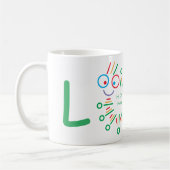 chenilles mignonnes AIMER tasse de café (Gauche)