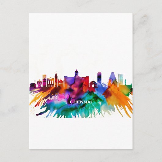 Chennai Skyline Feestdagenkaart (Voorkant)
