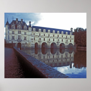 Chenonceau Castle en Moat Poster