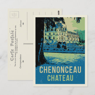 Chenonceau chateau originele afbeelding Frankrijk Briefkaart