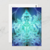 Chenrezig carte postale de compassion cosmique Tib (Devant / Derrière)
