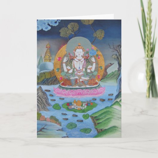 Chenrezig Greeting Card Kaart (Voorkant)
