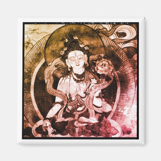 Chenrezing Buddha, Vintage Heruka, Tibet Magneet (Voorkant)