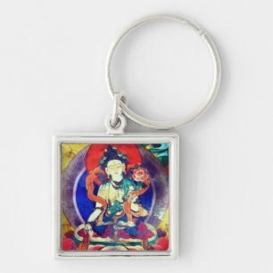 Chenrezing Buddha, Vintage Heruka, Tibet Sleutelhanger