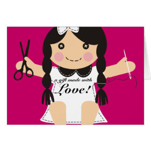 Chèque-cadeau de couture de poupée d'ouvrière