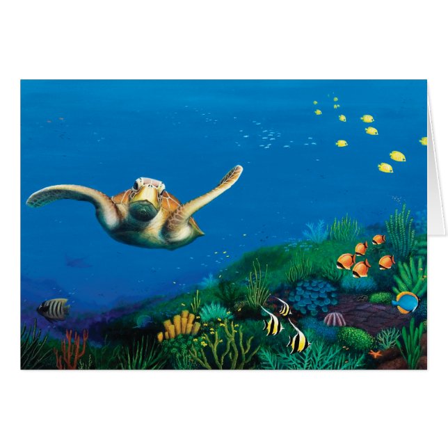 Chèque-cadeau de tortue de mer verte (Devant horizontal)