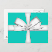 Chèque-cadeau turquoise avec la carte postale (Devant / Derrière)