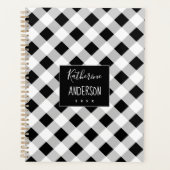 Chèque de bison à carreaux noir et blanc (Devant)