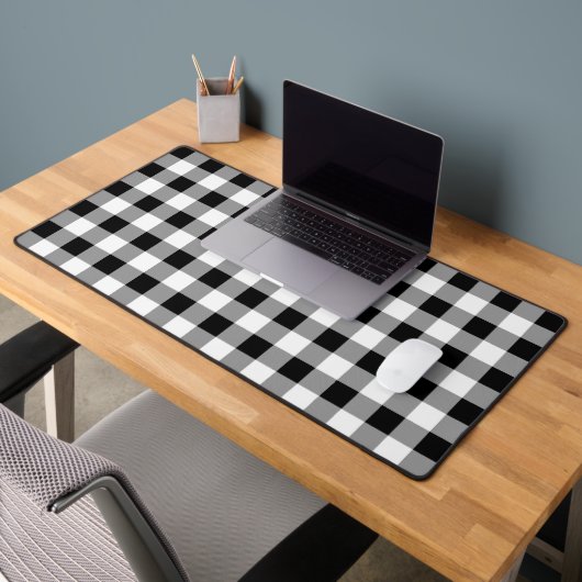 Chèque de bison noir et blanc (Bureau 2)