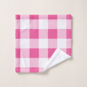 Chèque de buffle blanc rose (Gant de toilette)