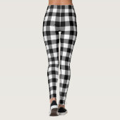 Chèque de buffle noir et votre couleur - Leggings (Dos)