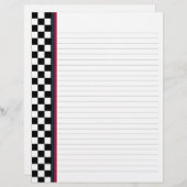 Chèque en noir et blanc avec papier Classeur Accen (Devant / Derrière)