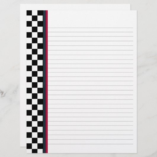 Chèque en noir et blanc avec papier Classeur Accen (Devant / Derrière)