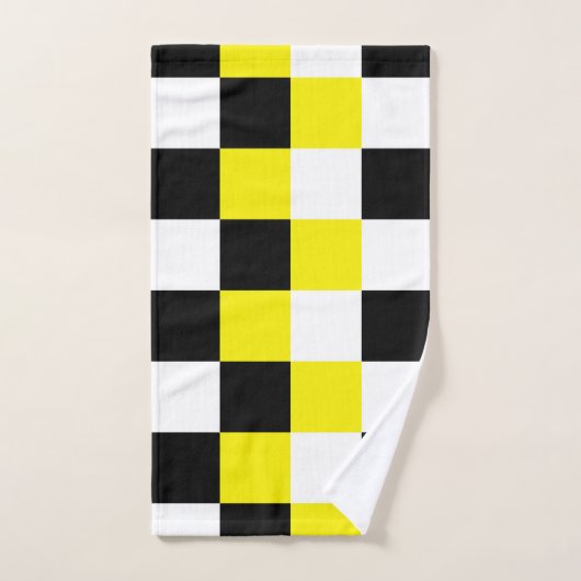 Chèque jaune blanc noir (Serviette à main)