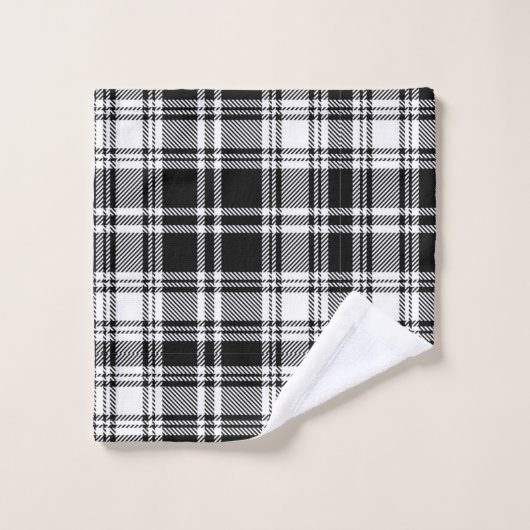 Chèque Noir Et Blanc (Gant de toilette)