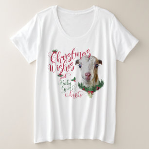 CHÈQUE voeux de Noël Bébé Chèvre Baisers LaManch