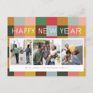 Chèques colorés Carte de poste de vacances