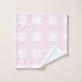Chèques de bisons roses et blancs placés (Gant de toilette)