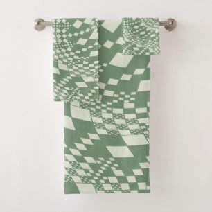 Chèques déformées en vert