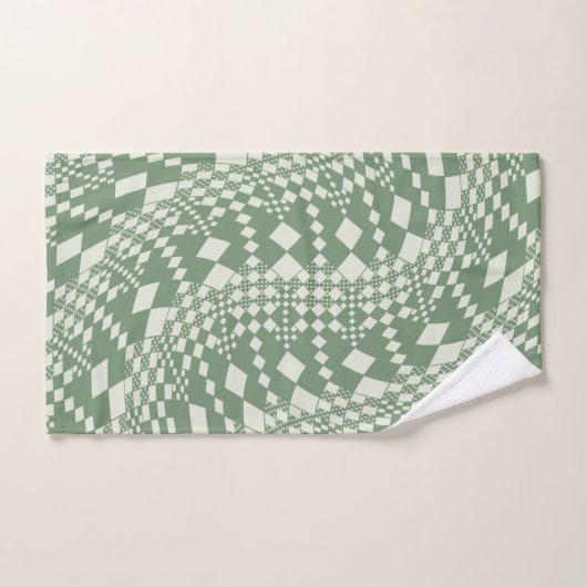 Chèques déformées en vert (Serviette à main)