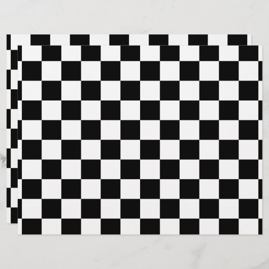 Chèques en noir et blanc Papier recto double (Devant / Derrière)